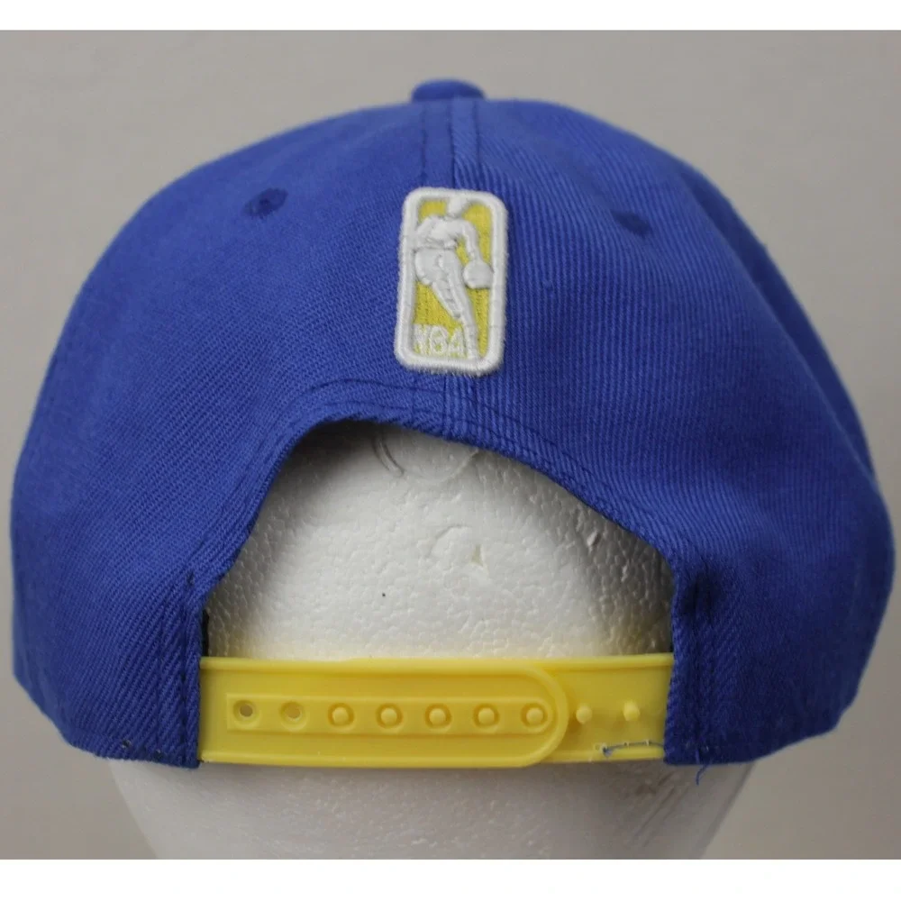 New Era Golden State Warriors Snapback Hat NBA Hardwood Classics Blue Yellow Cap